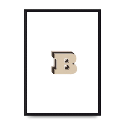 Alphabet Mix Match B" Wall Art - A3 framed