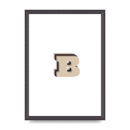 Alphabet Mix Match B" Wall Art - A3 framed