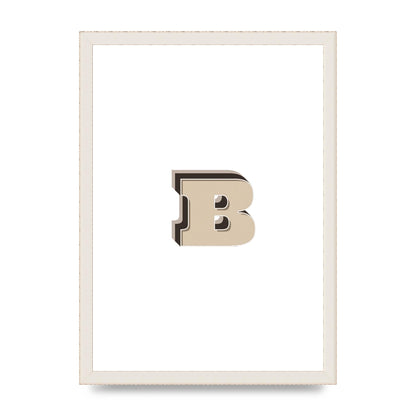 Alphabet Mix Match B" Wall Art - A3 framed