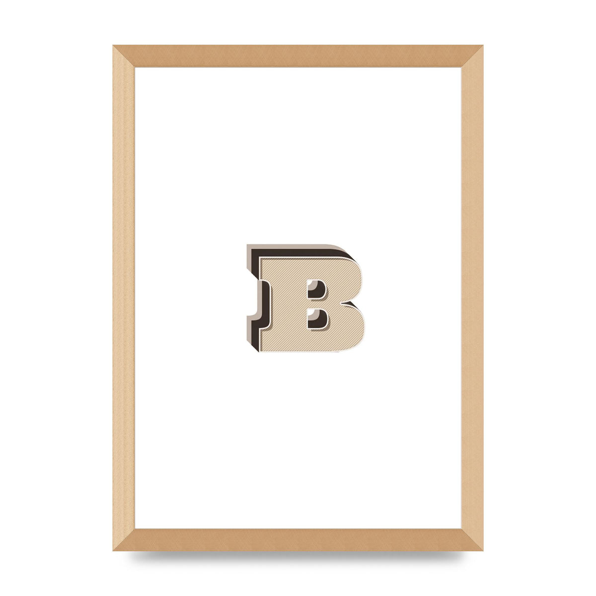 Alphabet Mix Match B" Wall Art - A3 framed