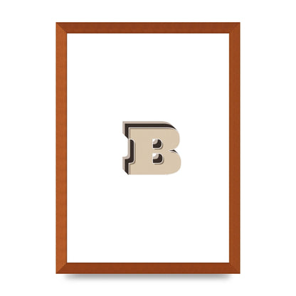 Alphabet Mix Match B" Wall Art - A3 framed
