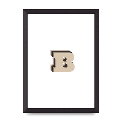 Alphabet Mix Match B" Wall Art - A3 framed