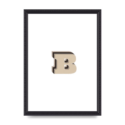 Alphabet Mix Match B" Wall Art - A3 framed