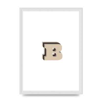 Alphabet Mix Match B" Wall Art - A3 framed