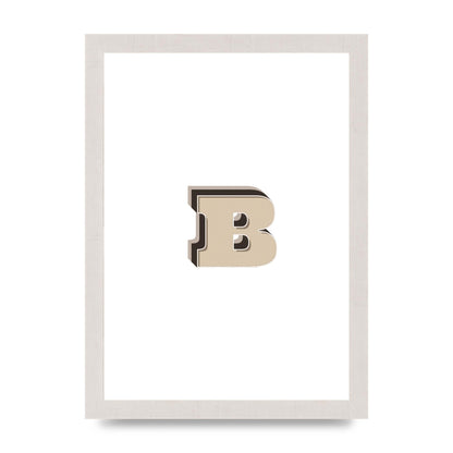 Alphabet Mix Match B" Wall Art - A4 framed