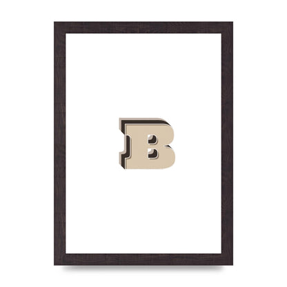 Alphabet Mix Match B" Wall Art - A4 framed