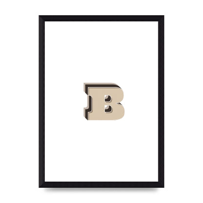 Alphabet Mix Match B" Wall Art - A4 framed