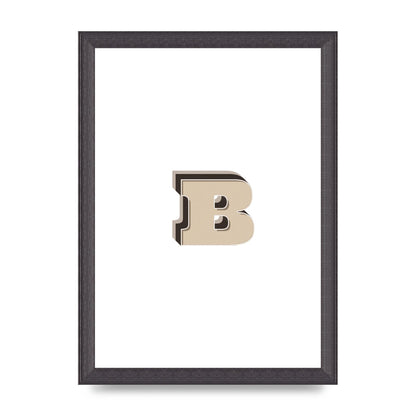Alphabet Mix Match B" Wall Art - A4 framed
