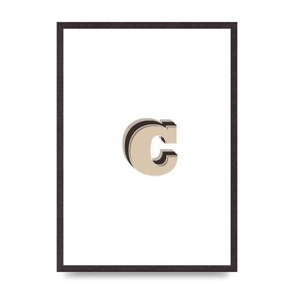 Alphabet Mix Match C" Art For The Home - A2 framed