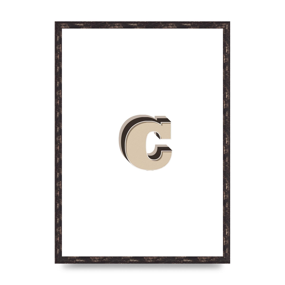 Alphabet Mix Match C" Art For The Home - A2 framed