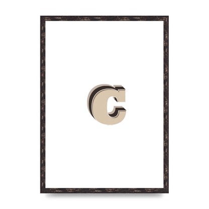 Alphabet Mix Match C" Art For The Home - A2 framed