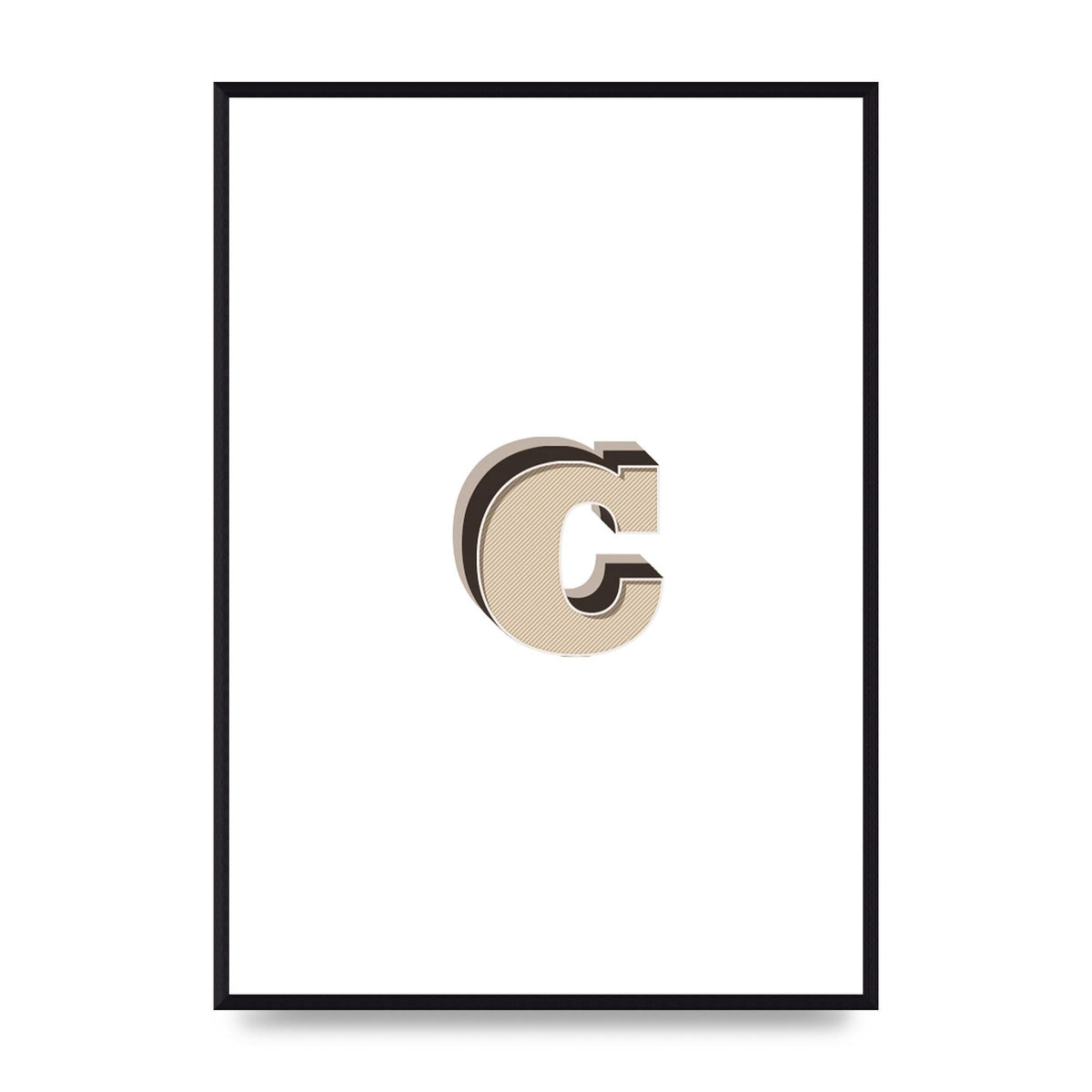 Alphabet Mix Match C" Art For The Home - A2 framed