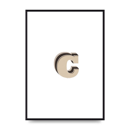Alphabet Mix Match C" Art For The Home - A2 framed
