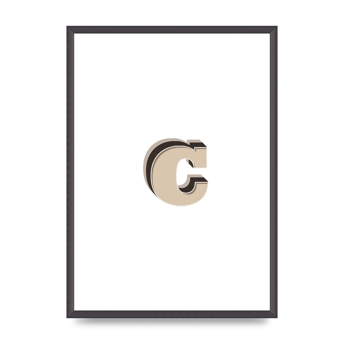 Alphabet Mix Match C" Art For The Home - A2 framed