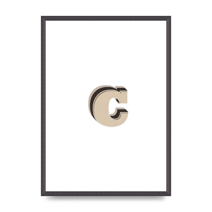 Alphabet Mix Match C" Art For The Home - A2 framed