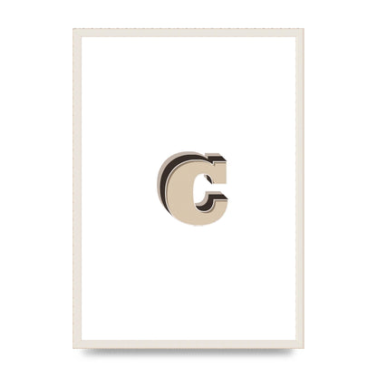 Alphabet Mix Match C" Art For The Home - A2 framed