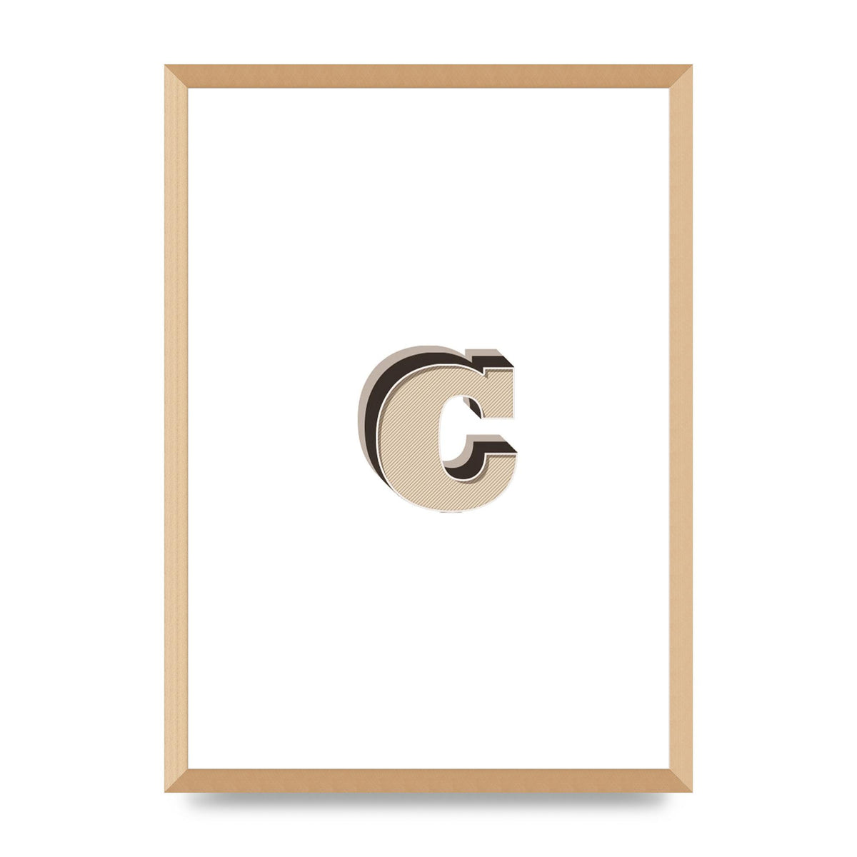 Alphabet Mix Match C" Art For The Home - A2 framed