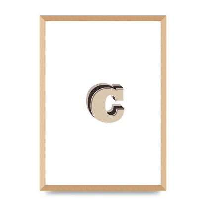 Alphabet Mix Match C" Art For The Home - A2 framed