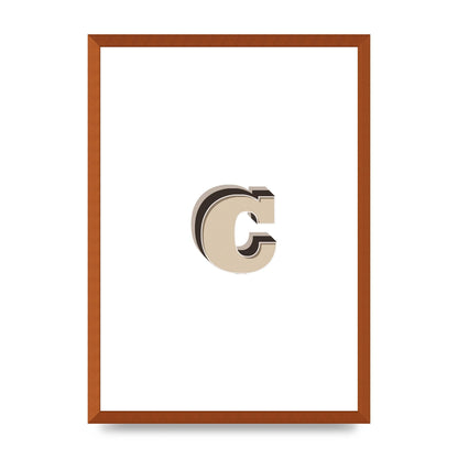Alphabet Mix Match C" Art For The Home - A2 framed