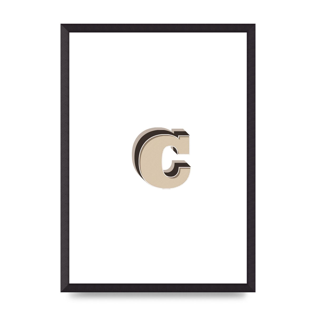 Alphabet Mix Match C" Art For The Home - A2 framed