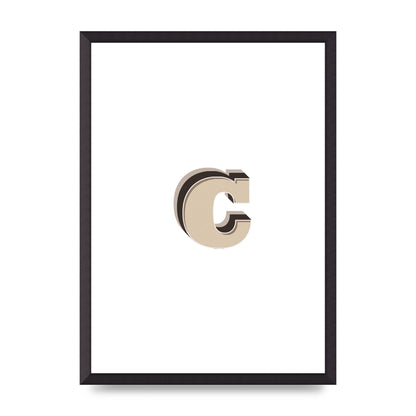 Alphabet Mix Match C" Art For The Home - A2 framed