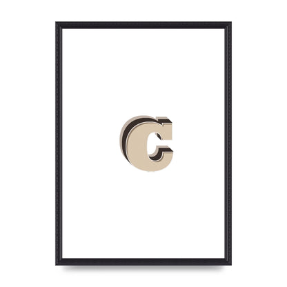 Alphabet Mix Match C" Art For The Home - A2 framed