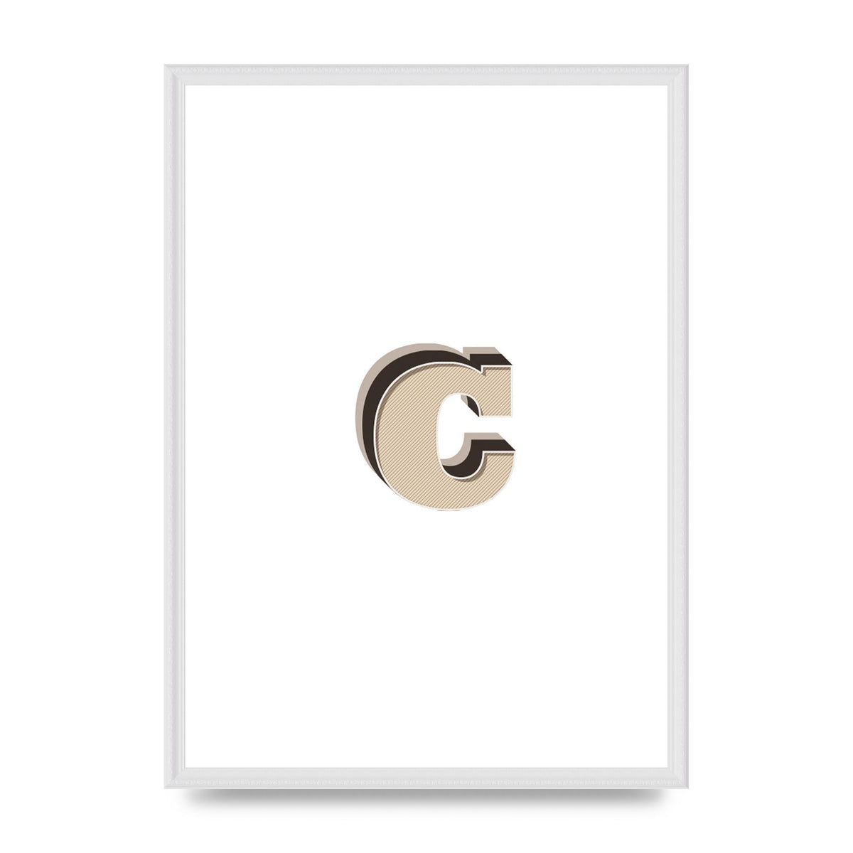 Alphabet Mix Match C" Art For The Home - A2 framed