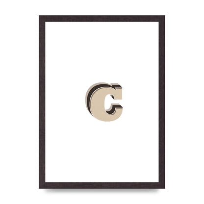 Alphabet Mix Match C" Art For The Home - A3 framed
