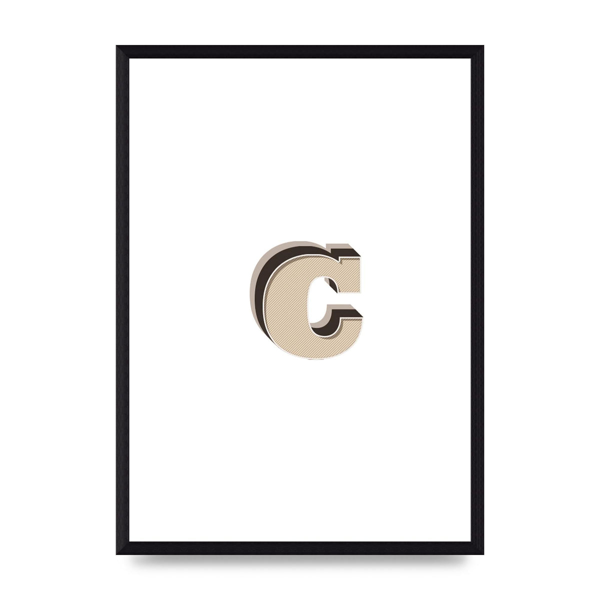 Alphabet Mix Match C" Art For The Home - A3 framed