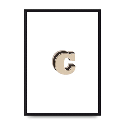 Alphabet Mix Match C" Art For The Home - A3 framed