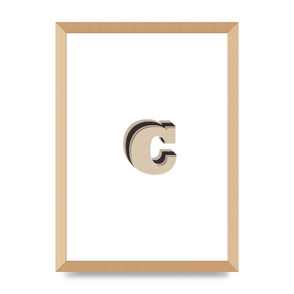 Alphabet Mix Match C" Art For The Home - A3 framed