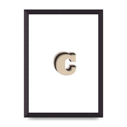 Alphabet Mix Match C" Art For The Home - A3 framed