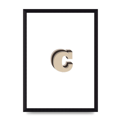 Alphabet Mix Match C" Art For The Home - A4 framed