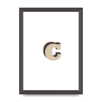 Alphabet Mix Match C" Art For The Home - A4 framed