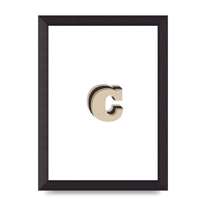 Alphabet Mix Match C" Art For The Home - A4 framed