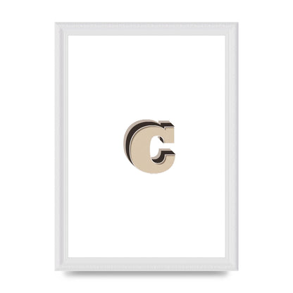 Alphabet Mix Match C" Art For The Home - A4 framed