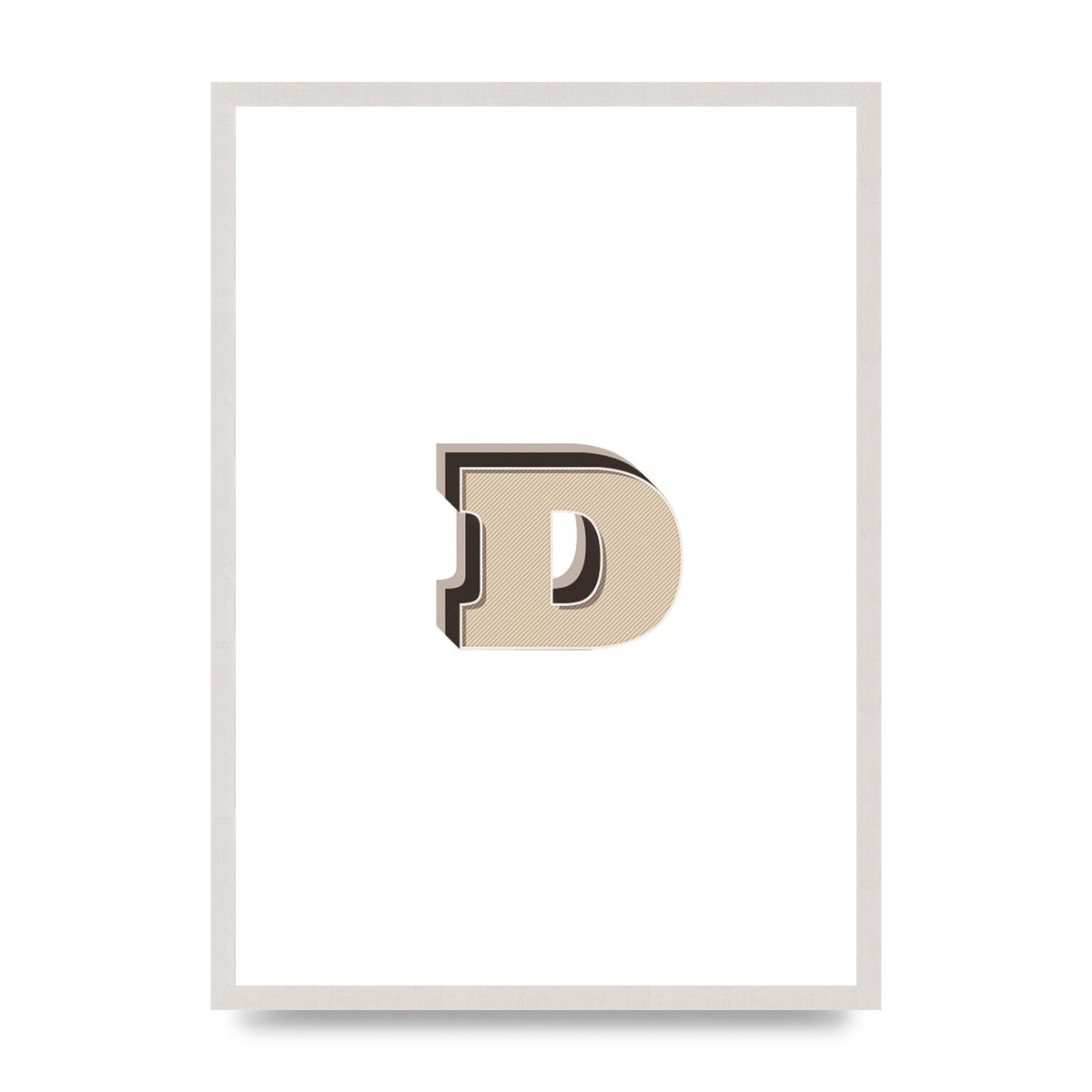 Alphabet Mix Match D" Printed Poster - A2 framed