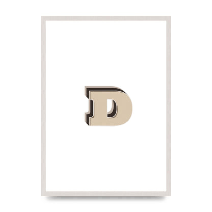 Alphabet Mix Match D" Printed Poster - A2 framed