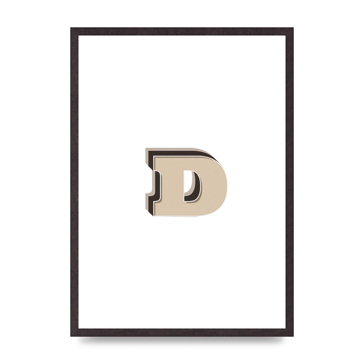Alphabet Mix Match D" Printed Poster - A2 framed