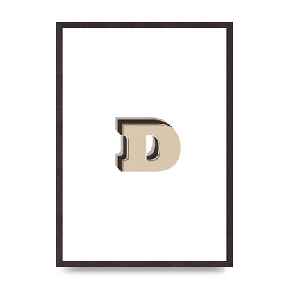 Alphabet Mix Match D" Printed Poster - A2 framed
