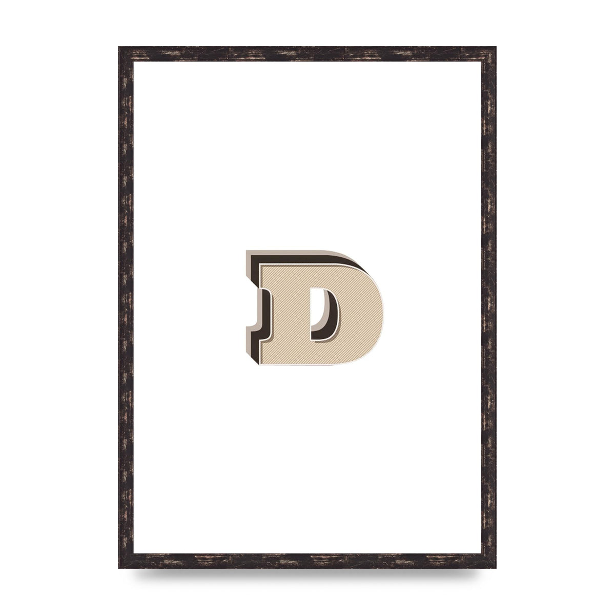 Alphabet Mix Match D" Printed Poster - A2 framed