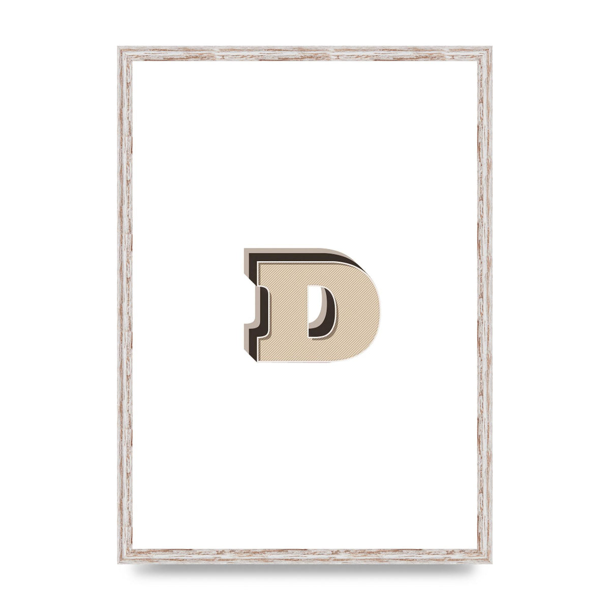 Alphabet Mix Match D" Printed Poster - A2 framed