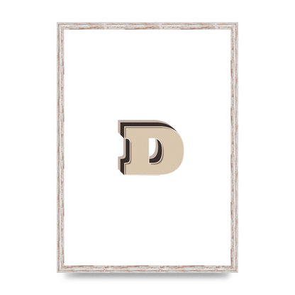 Alphabet Mix Match D" Printed Poster - A2 framed