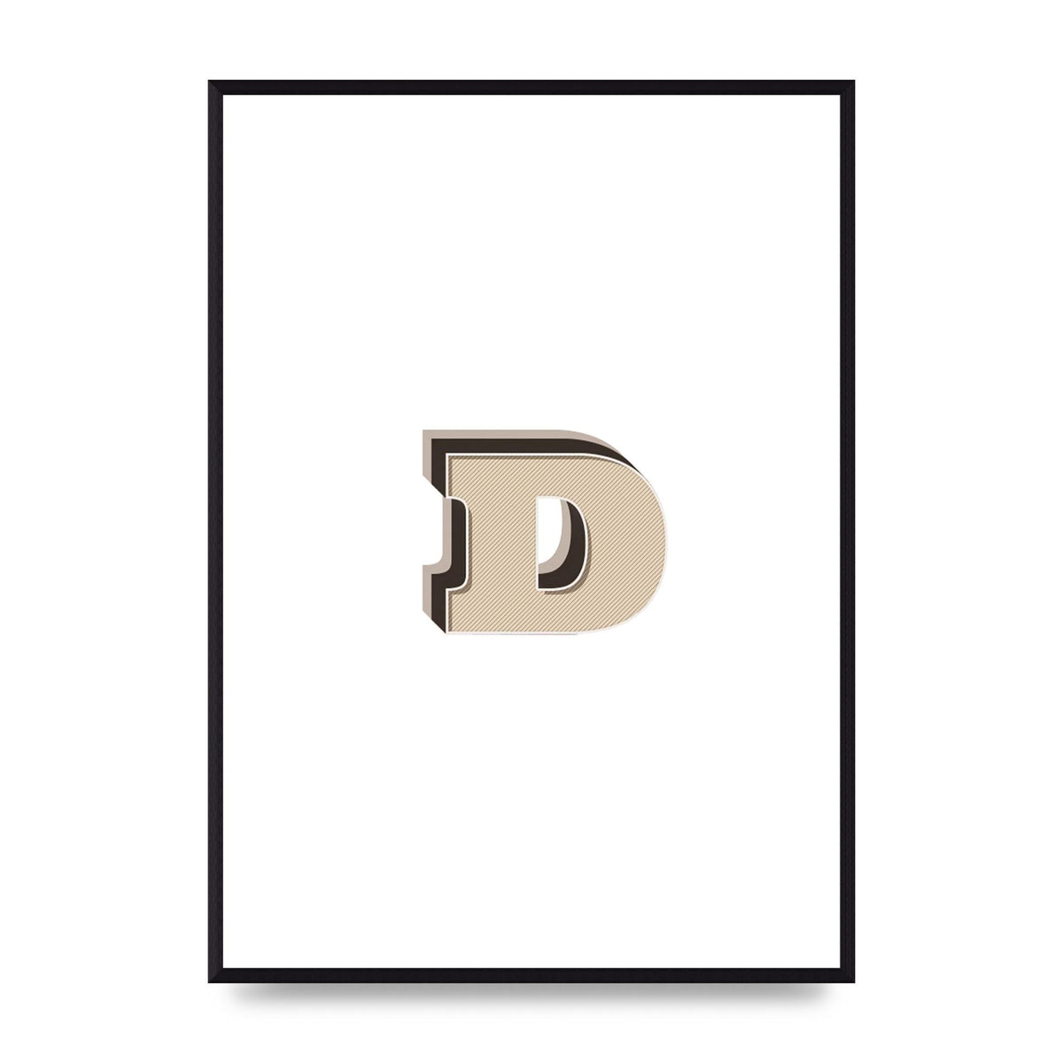 Alphabet Mix Match D" Printed Poster - A2 framed