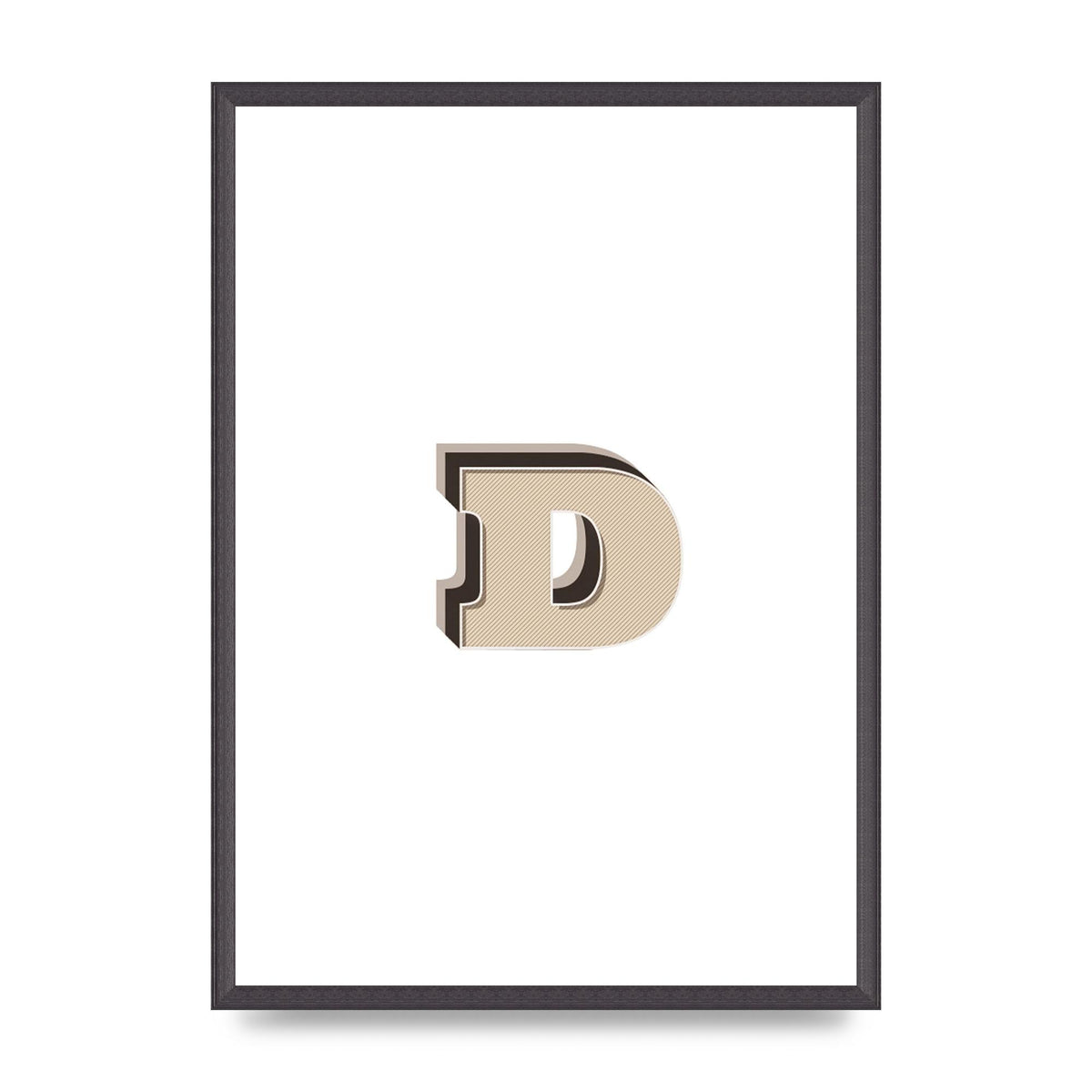 Alphabet Mix Match D" Printed Poster - A2 framed