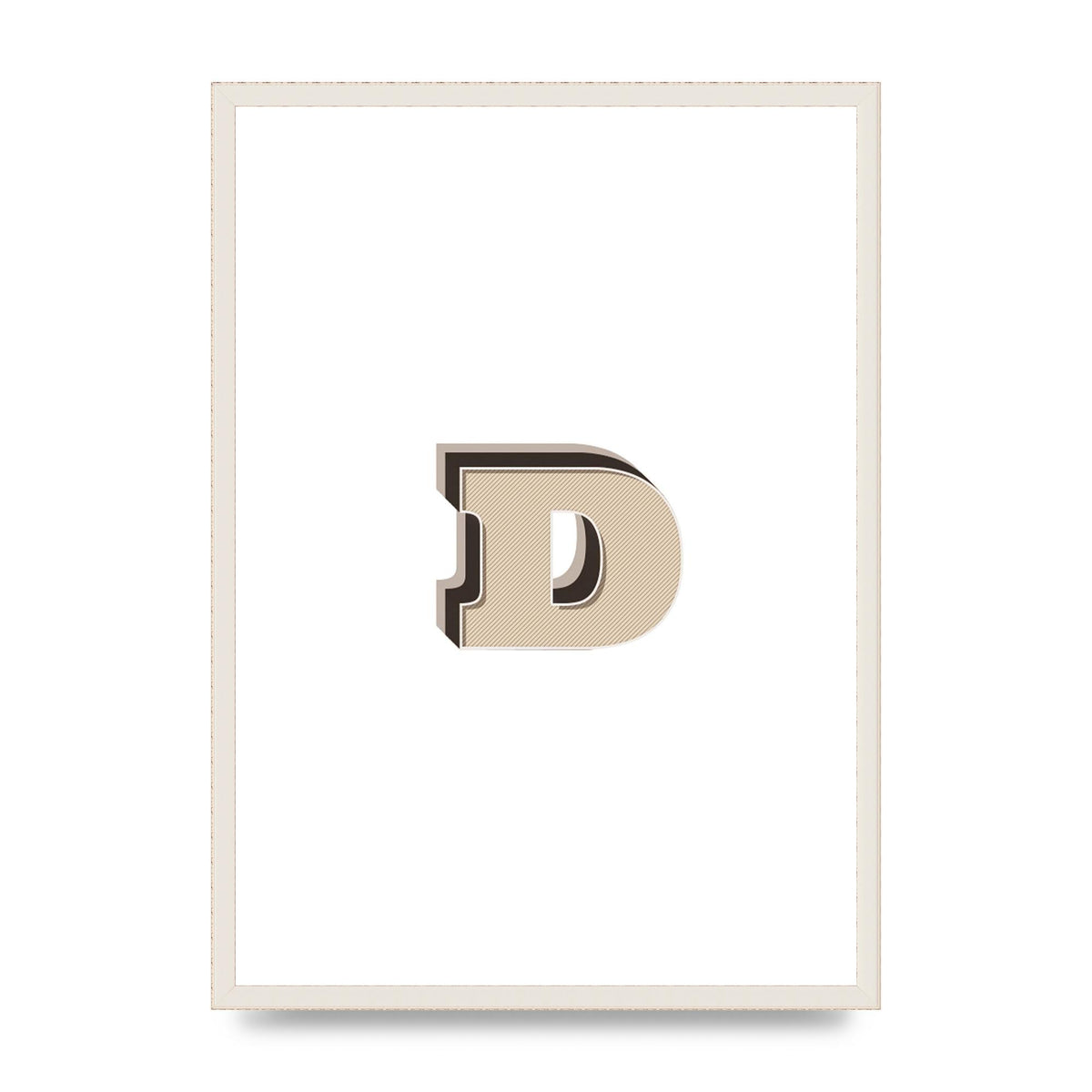 Alphabet Mix Match D" Printed Poster - A2 framed