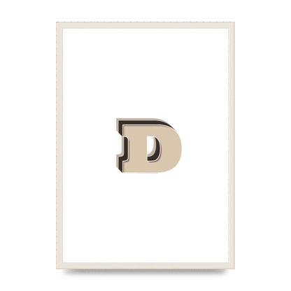 Alphabet Mix Match D" Printed Poster - A2 framed