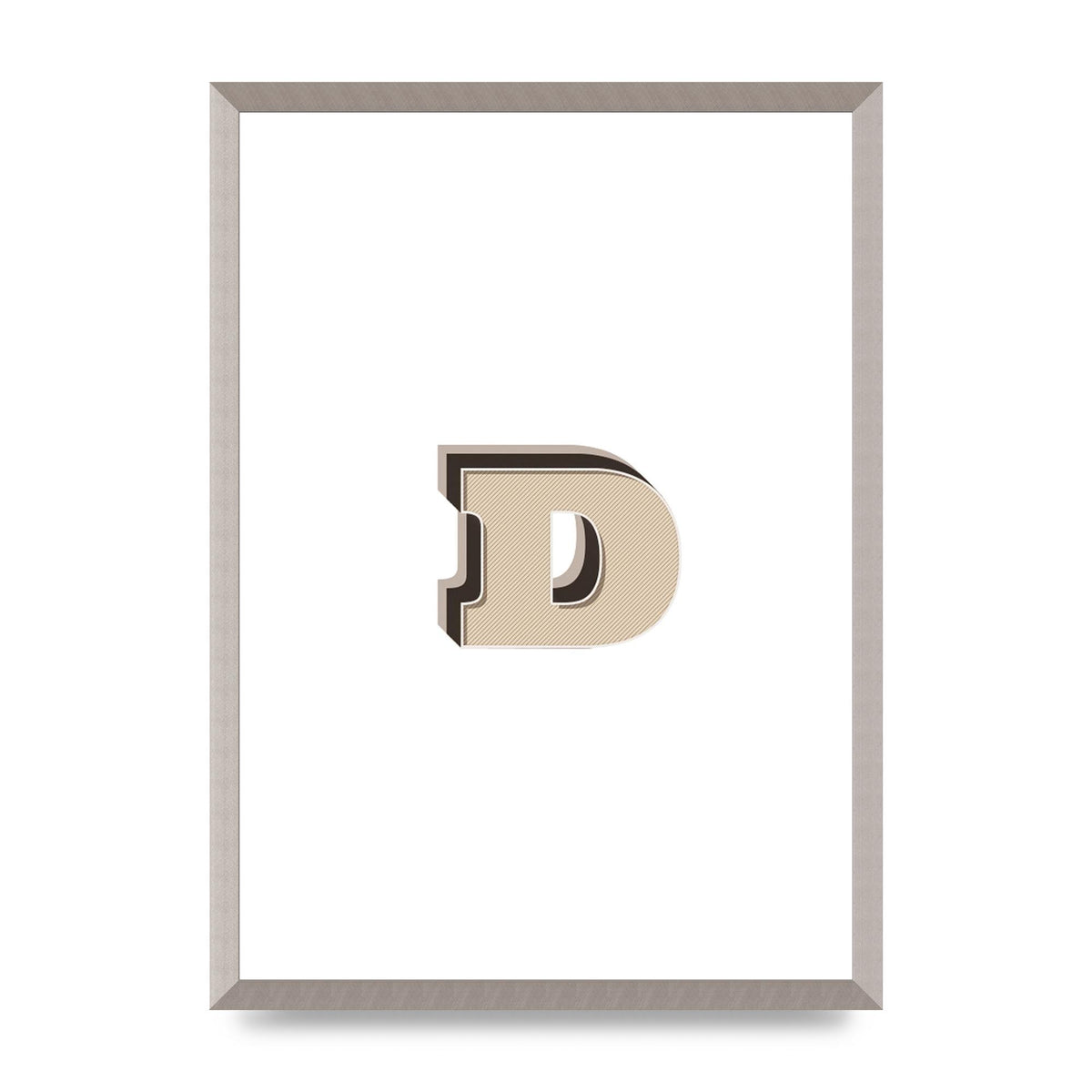 Alphabet Mix Match D" Printed Poster - A2 framed