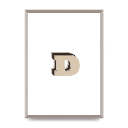 Alphabet Mix Match D" Printed Poster - A2 framed