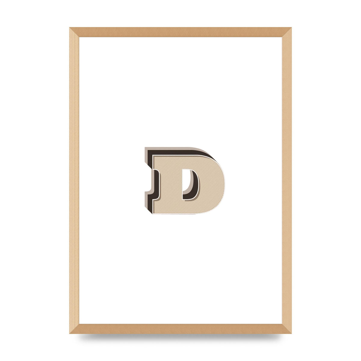 Alphabet Mix Match D" Printed Poster - A2 framed